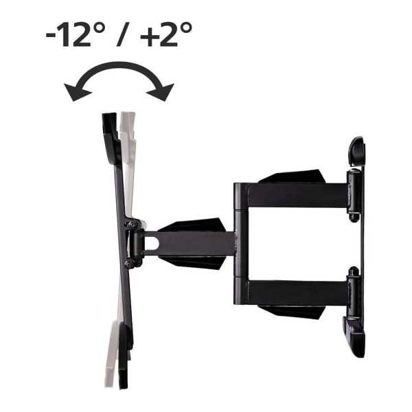 Soporte Mural TV, Negro, Doble Brazo Articulado, de 37 A 75 pulg, Carga Máx. 45 kg HAMA