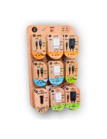 Expositor Eko Cargadores 27 Productos, 34 x 15 x 58 cm TECH ONE TECH