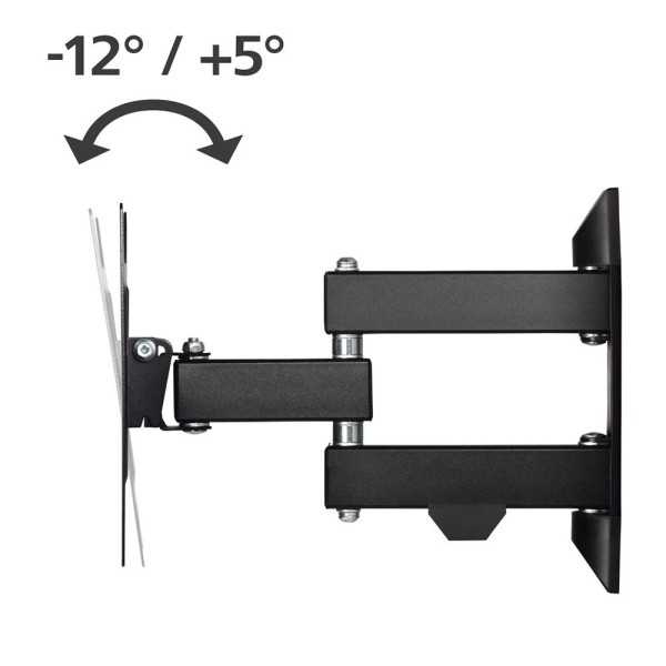 Soporte Mural TV, Negro, Articulado, Doble Brazo, de 19 A 48 pulg, Carga Máx. 20 kg HAMA