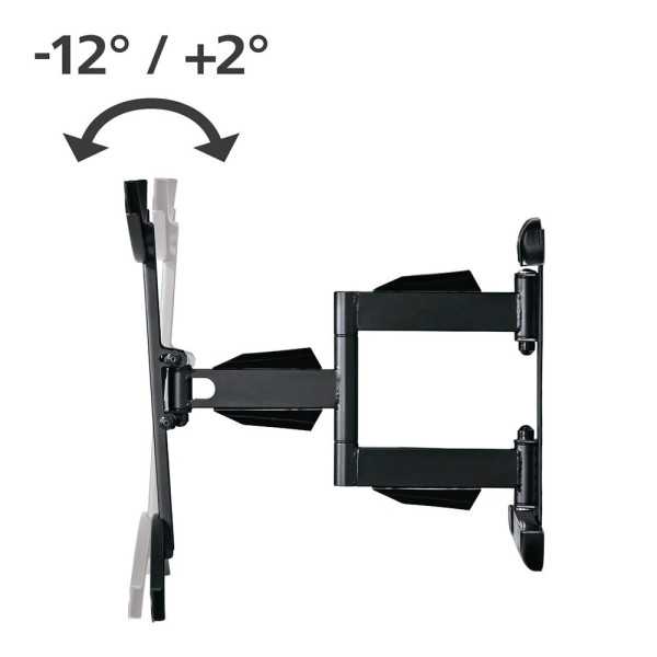 Soporte Mural Televisor, Negro, Doble Brazo Articulado, de 37 A 75 pulg, Carga Máx. 45 kg HAMA