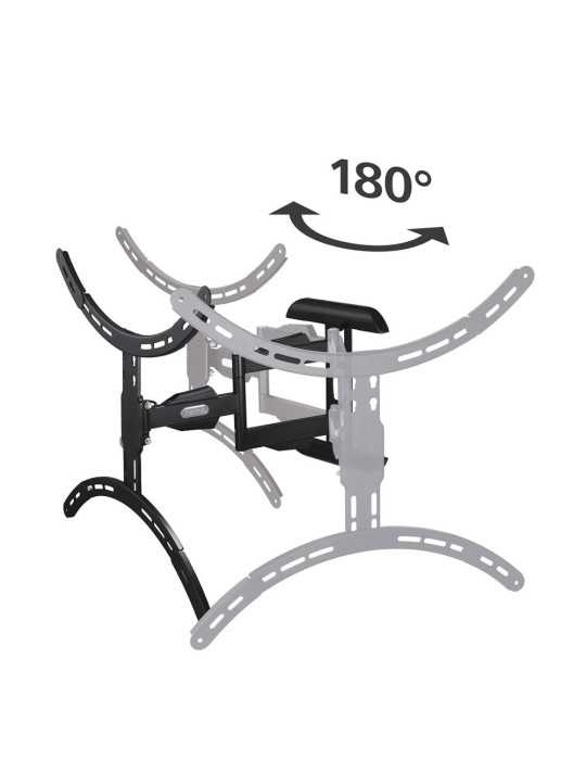 Soporte Mural Televisor, Negro, Doble Brazo Articulado, de 37 A 75 pulg, Carga Máx. 45 kg HAMA