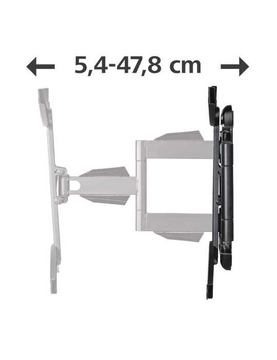 Soporte Mural Televisor, Negro, Doble Brazo Articulado, de 37 A 75 pulg, Carga Máx. 45 kg HAMA