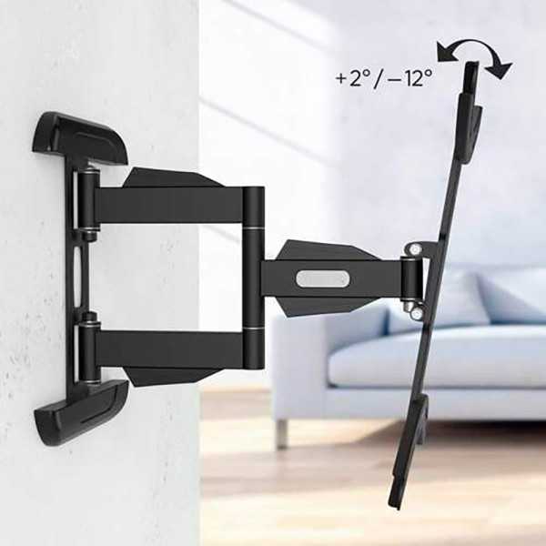 Soporte Mural Televisor, Negro, Doble Brazo Articulado, de 32 A 65 pulg, Carga Máx. 35 kg HAMA