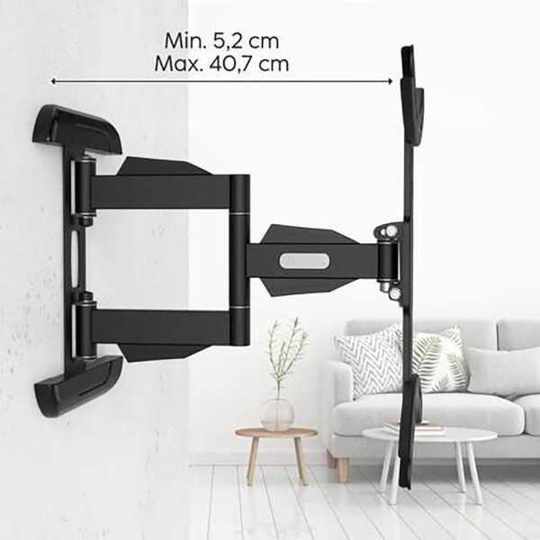 Soporte Mural Televisor, Negro, Doble Brazo Articulado, de 32 A 65 pulg, Carga Máx. 35 kg HAMA