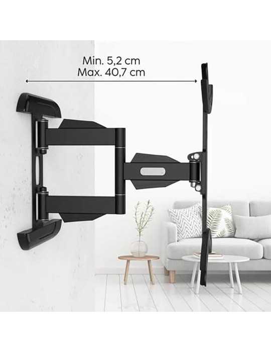 Soporte Mural Televisor, Negro, Doble Brazo Articulado, de 32 A 65 pulg, Carga Máx. 35 kg HAMA