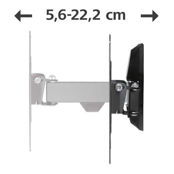 Soporte Mural Televisor, Negro, Articulado, de 19 A 48 pulg, Carga Máx. 20 kg HAMA