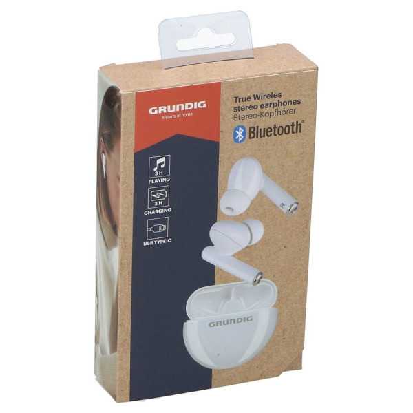 Auriculares Inalámbricos Earbuds Bluetooth con Estuche Blanco GRUNDIG