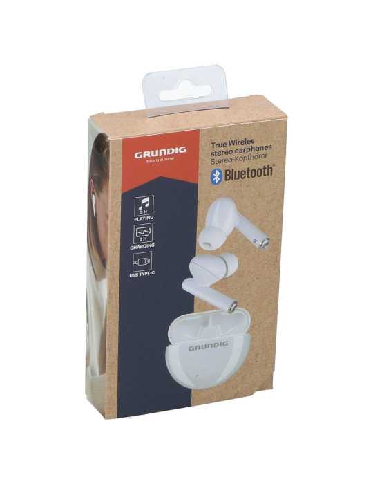 Auriculares Inalámbricos Earbuds Bluetooth con Estuche Blanco GRUNDIG