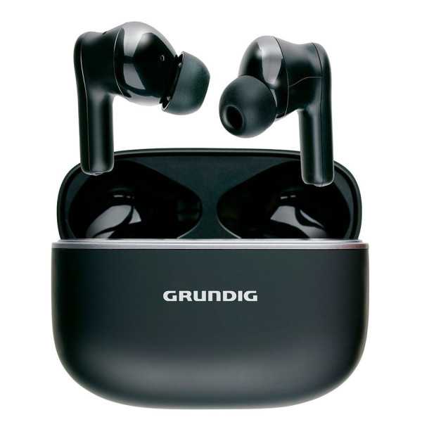 Auriculares Earphone Bluetooth con Estuche Negro GRUNDIG