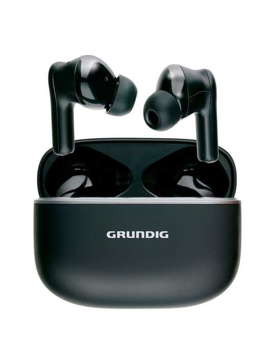 Auriculares Earphone Bluetooth con Estuche Negro GRUNDIG