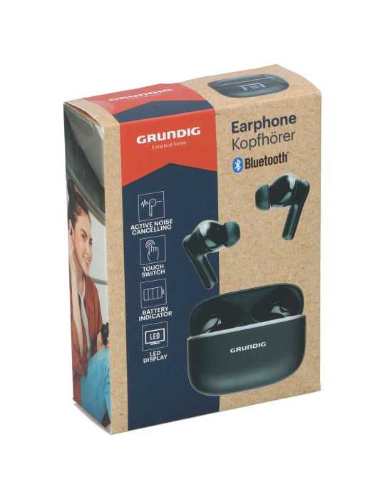 Auriculares Earphone Bluetooth con Estuche Negro GRUNDIG