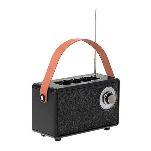 Radio FM Recargable con Bluetooth CR 1902 Negra, 16 x 7 x 10,5 cm CAMRY