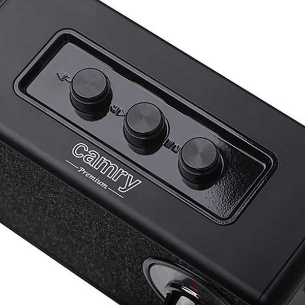Radio FM Recargable con Bluetooth CR 1902 Negra, 16 x 7 x 10,5 cm CAMRY