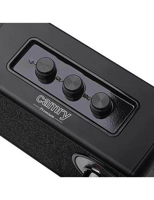Radio FM Recargable con Bluetooth CR 1902 Negra, 16 x 7 x 10,5 cm CAMRY