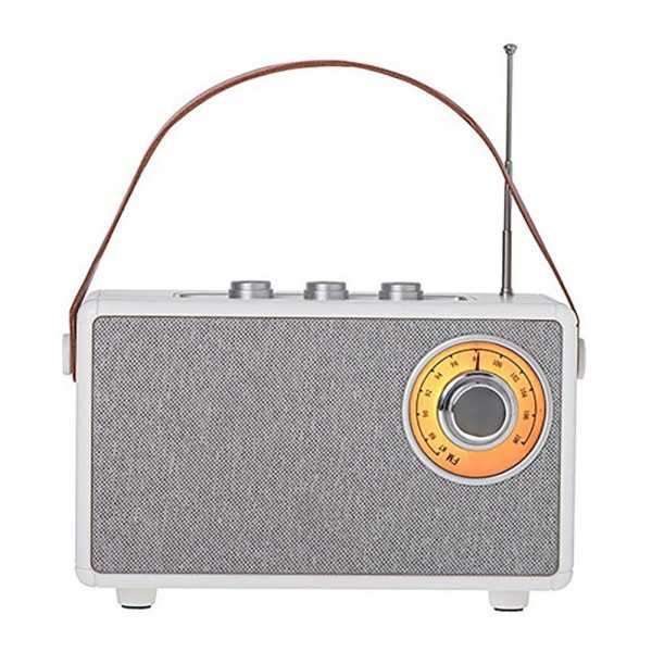 Radio FM Recargable con Bluetooth CR 1902 Blanca, 16 x 7 x 10,5 cm CAMRY
