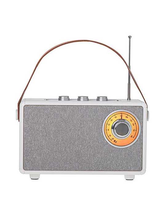 Radio FM Recargable con Bluetooth CR 1902 Blanca, 16 x 7 x 10,5 cm CAMRY