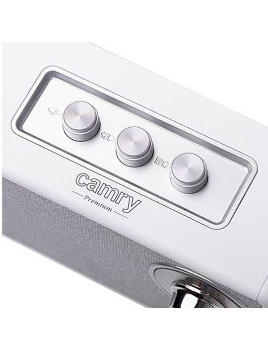 Radio FM Recargable con Bluetooth CR 1902 Blanca, 16 x 7 x 10,5 cm CAMRY