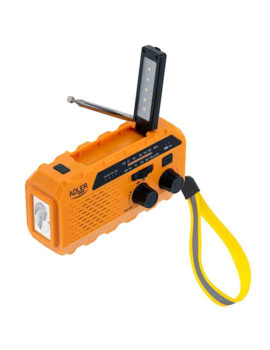 Radio Solar con Manivela Ad 1197, 15,5 x 5 x 8 cm ADLER