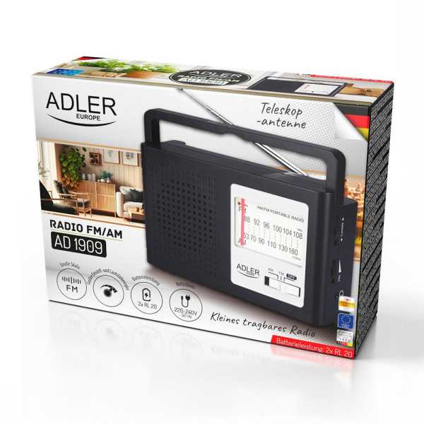 Radio Am/Fm Ad 1909, 15,5 x 21 x 6 cm ADLER