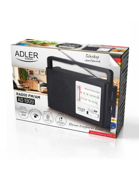 Radio Am/Fm Ad 1909, 15,5 x 21 x 6 cm ADLER