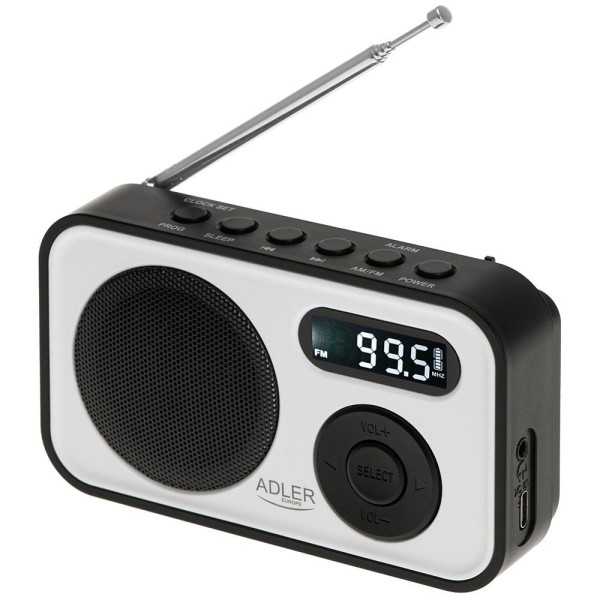 Radio Digital Pll Am/Fm Ad 1906, 12,5 x 3 x 7,5 cm ADLER