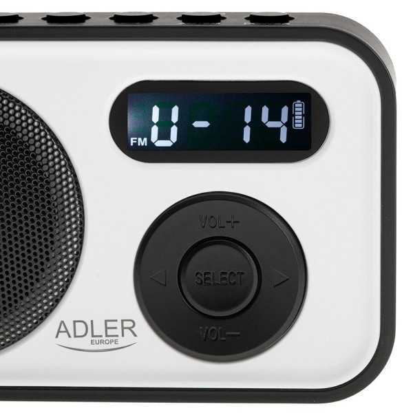 Radio Digital Pll Am/Fm Ad 1906, 12,5 x 3 x 7,5 cm ADLER