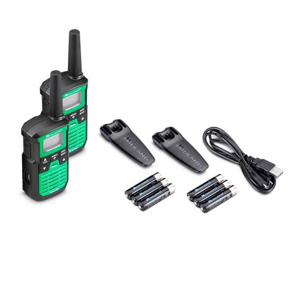 Walkietalkies XT-30 Pro C1463, 16 Canales PMR446, Verdes MIDLAND