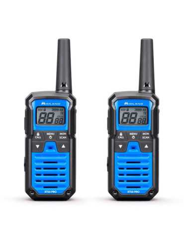Walkietalkies XT-50 Pro C1464, 16 Canales PMR446, Azules MIDLAND