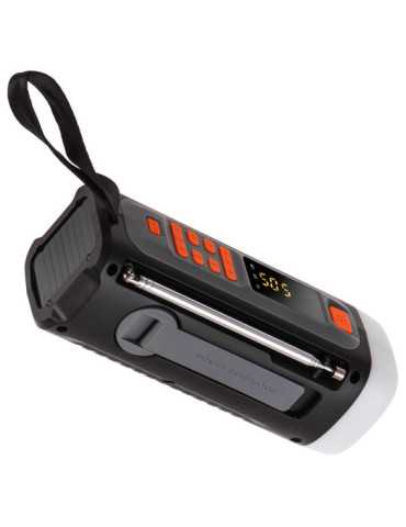 Radio Emergencia Solar + Manivela, Linterna LED 4 W, Powerbank 4500 mAh Ad 1920 ADLER 2