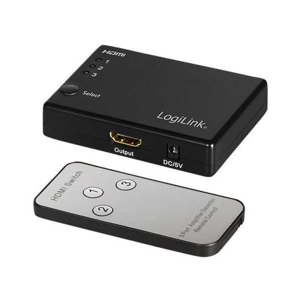 Conmutador HDMI de 3 Puertos, 1080P/60hz LOGILINK