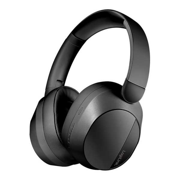 Auriculares Plegables Negros con Bluetooth 6.0, Cancelación Activa del Ruido y Micrófono LOGILINK
