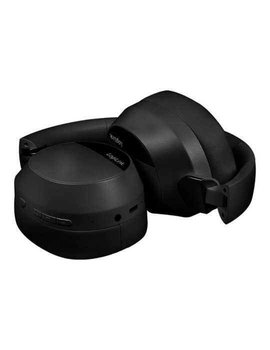Auriculares Plegables Negros con Bluetooth 6.0, Cancelación Activa del Ruido y Micrófono LOGILINK