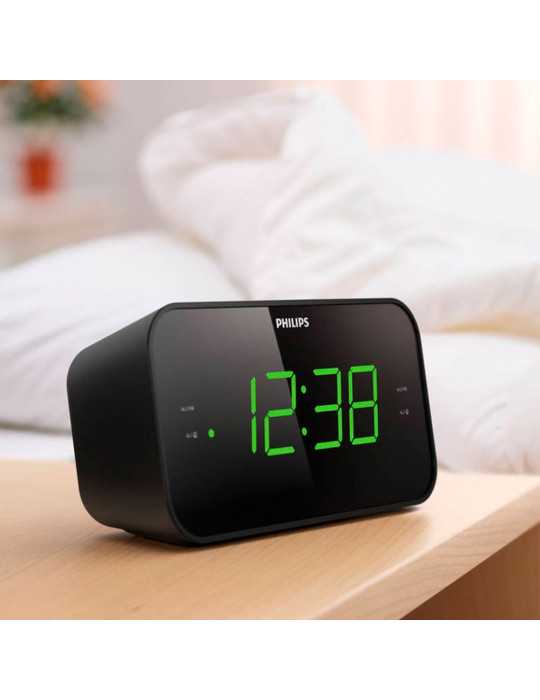 Radio Reloj Despertador TAR3306/12 Negro, Serie 3000 PHILIPS