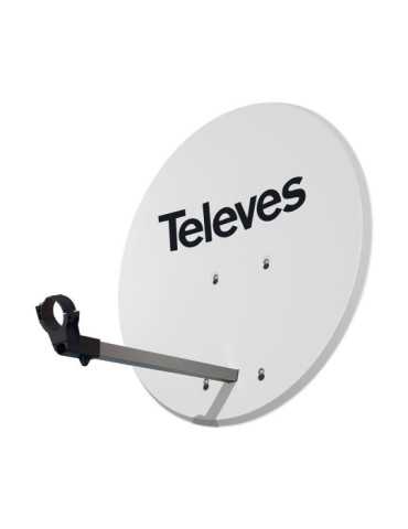 Antena Parabolica Ø63cm Offset Disco Aluminio Color Blanco TELEVES