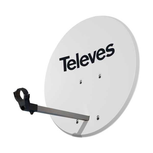 Antena Parabolica Ø63cm Offset Disco Aluminio Color Blanco TELEVES