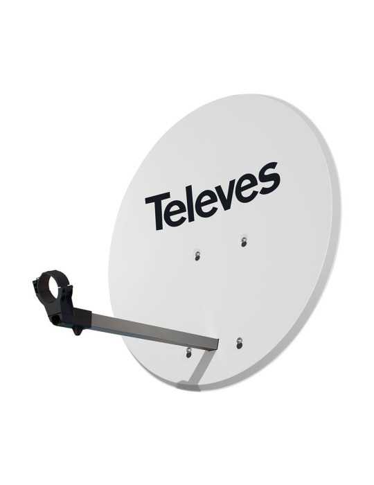 Antena Parabolica Ø63cm Offset Disco Aluminio Color Blanco TELEVES
