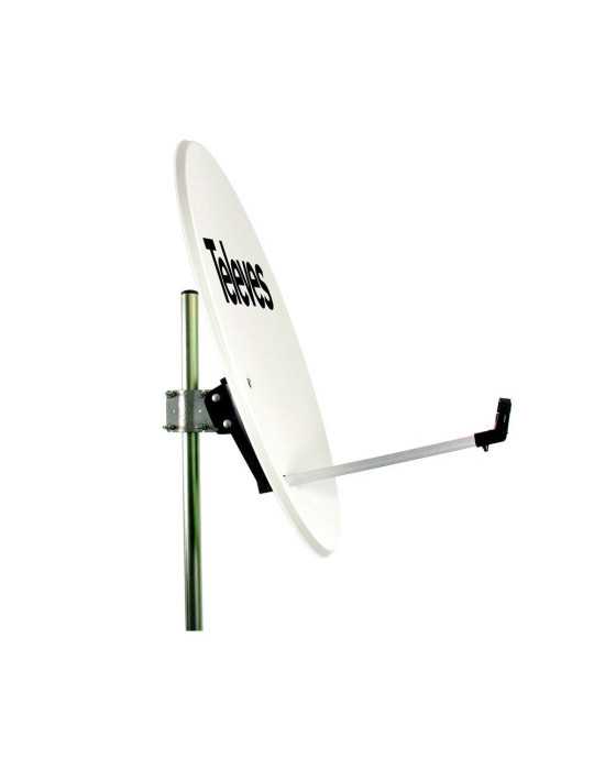 Antena Parabolica Ø63cm Offset Disco Aluminio Color Blanco TELEVES