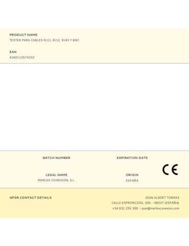 Tester para Cables RJ11, RJ12, RJ45 y Bnc LOGILINK 2