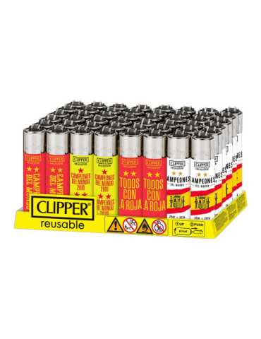 Encendedor CP11R, España Campeones del Mundo 2026, Modelos Variados, 48 uds, Expositor CLIPPER