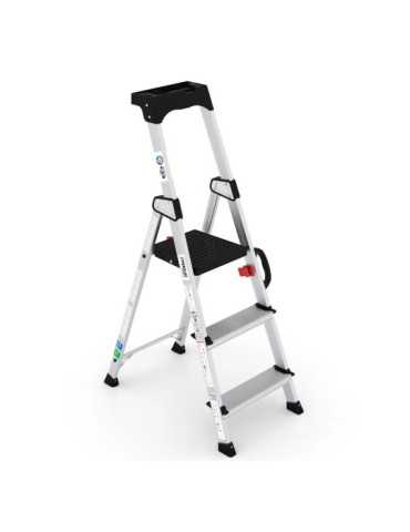 Escalera Profesional Delux de Aluminio 3 Peldaños PERSUM