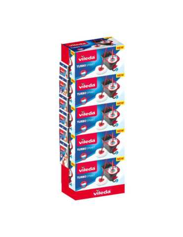 Expositor Pilada Turbo Smart. Contiene 5 Sets Turbo Smart y 6 Recambios 2EN1 VILEDA