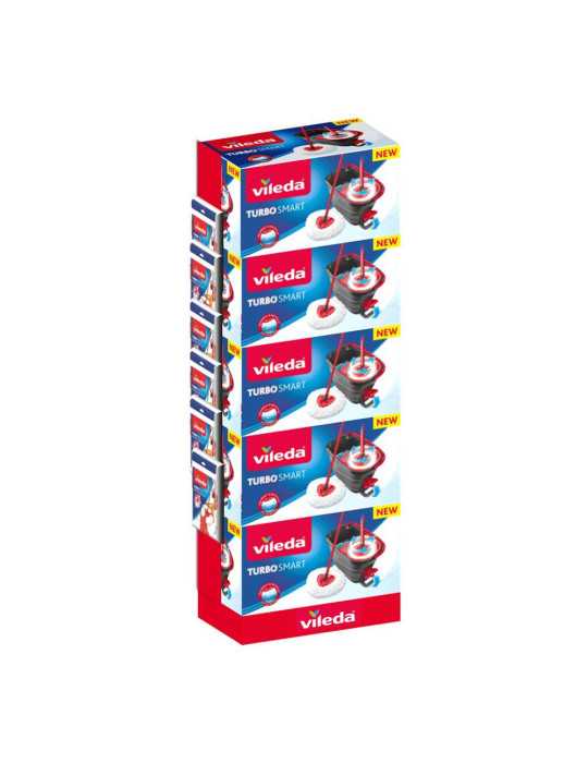Expositor Pilada Turbo Smart. Contiene 5 Sets Turbo Smart y 6 Recambios 2EN1 VILEDA