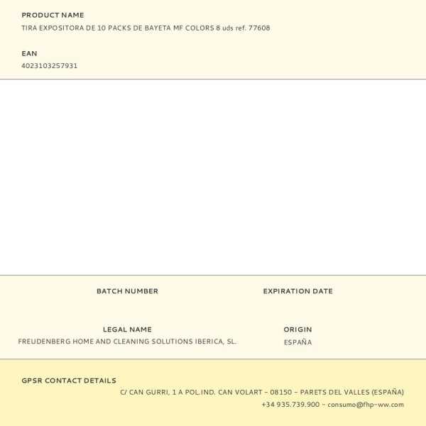 Expositor de Bayetas Microfibra Colors, Ref. 77608, 10 Packs de 8 uds VILEDA
