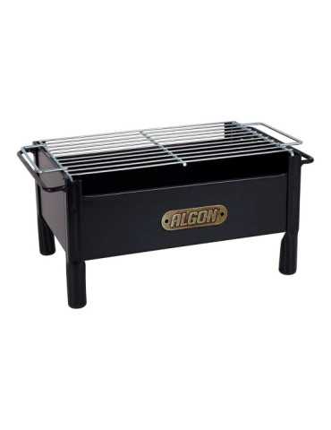 Barbacoa de Sobremesa de Hierro con Parrilla de Acero Inoxidable, 33 x 23 x 19 cm ALGON