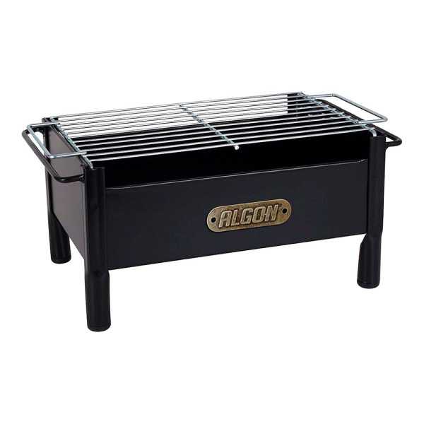 Barbacoa de Sobremesa de Hierro con Parrilla de Acero Inoxidable, 33 x 23 x 19 cm ALGON