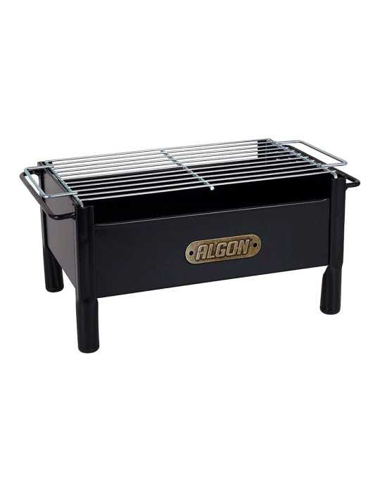 Barbacoa de Sobremesa de Hierro con Parrilla de Acero Inoxidable, 33 x 23 x 19 cm ALGON