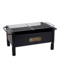 Barbacoa de Sobremesa de Hierro con Parrilla de Acero Inoxidable, 33 x 23 x 19 cm ALGON