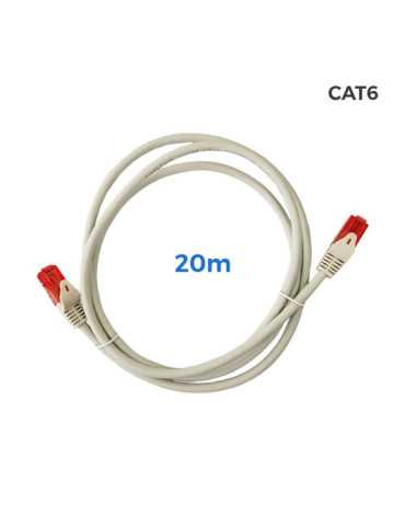 Cable UTP CAT.6 Latiguillo RJ45 Cobre Lszh Gris 20 m LOGILINK