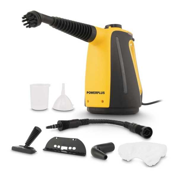 Limpiadora Vapor Portátil 1350 W, 550 ml, con Accesorios POWERPLUS
