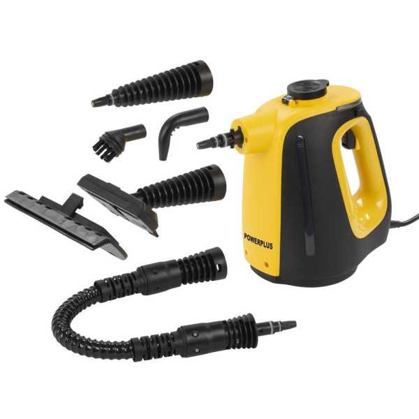 Limpiadora Vapor Portátil 1350 W, 550 ml, con Accesorios POWERPLUS
